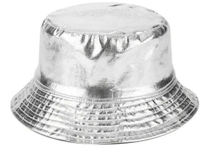 Silver Shiny Bucket Hat