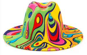 Multi Colorful Cloche Fedora