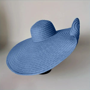 Blue Floppy Oversize Sun Hat