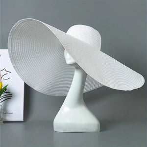 White Floppy Oversize Sun Hat