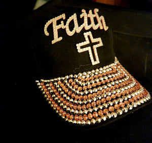 Black Faith Bling Cap