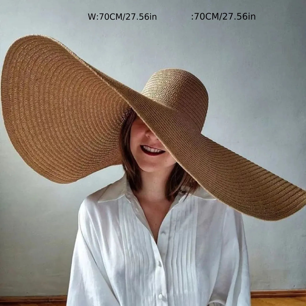 Khaki Floppy Oversize Sun Hat