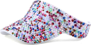 Multi- Rhinestone Sun Visor Hat