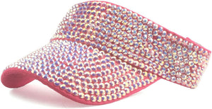 Pink- Rhinestone Sun Visor Hat