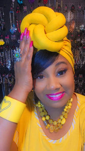 Yellow Twisted Turban