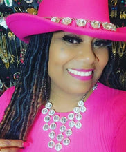 Load image into Gallery viewer, Fushia Pink Cowgirl Hat
