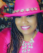 Load image into Gallery viewer, Fushia Pink Cowgirl Hat
