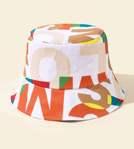Multi Letter Graphic Bucket Hat
