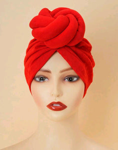 Red Twisted Turban