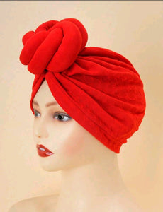 Red Twisted Turban