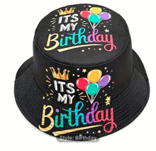 Load image into Gallery viewer, It's My Birthday Bucket Hat- Black
