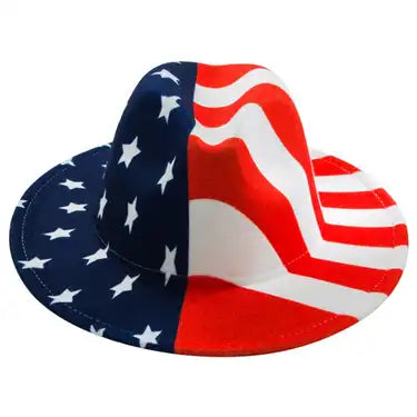 Patriotic America Flag Cowgirl Hat