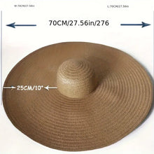 Load image into Gallery viewer, Khaki Floppy Oversize Sun Hat
