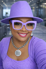 Load image into Gallery viewer, Lavender Oversize Clear Glasses
