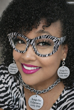Load image into Gallery viewer, Zebra Print Black &amp; White Glasses
