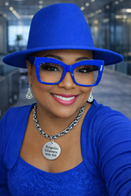 Load image into Gallery viewer, Blue Oversize Clear Glasses
